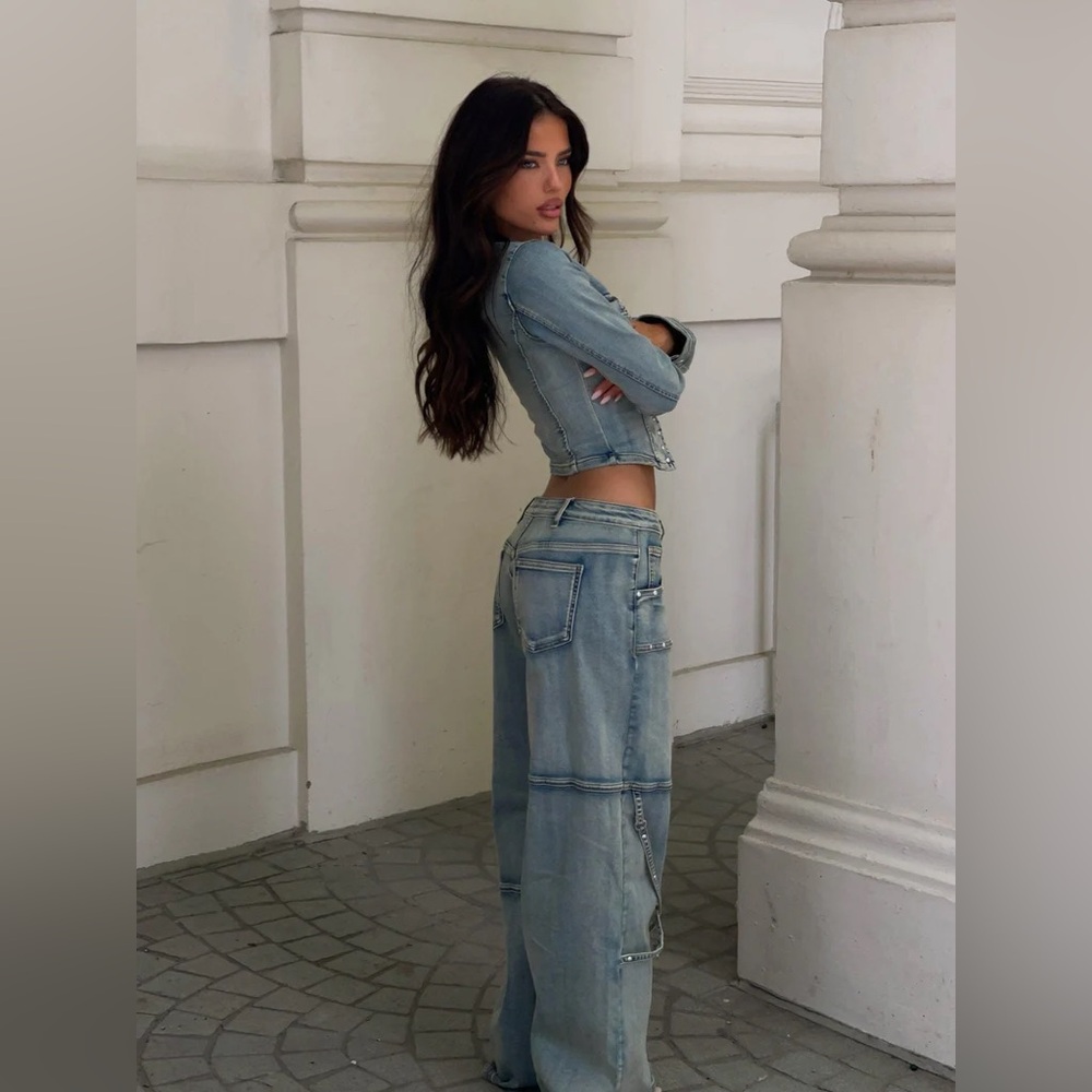 Outcast RANDI LONG SLEEVE TOP DENIM XXS - Picture 4 of 11